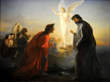 A painting of two people